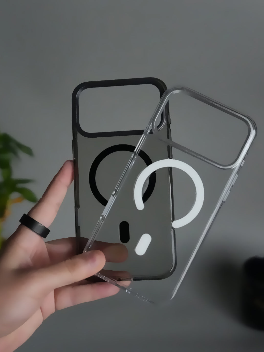 iPhone 17 Pro Max Hard Crystal Transparent MagSafe Case | Anti-Yellow Clear Back Cover with Metal Camera Bump