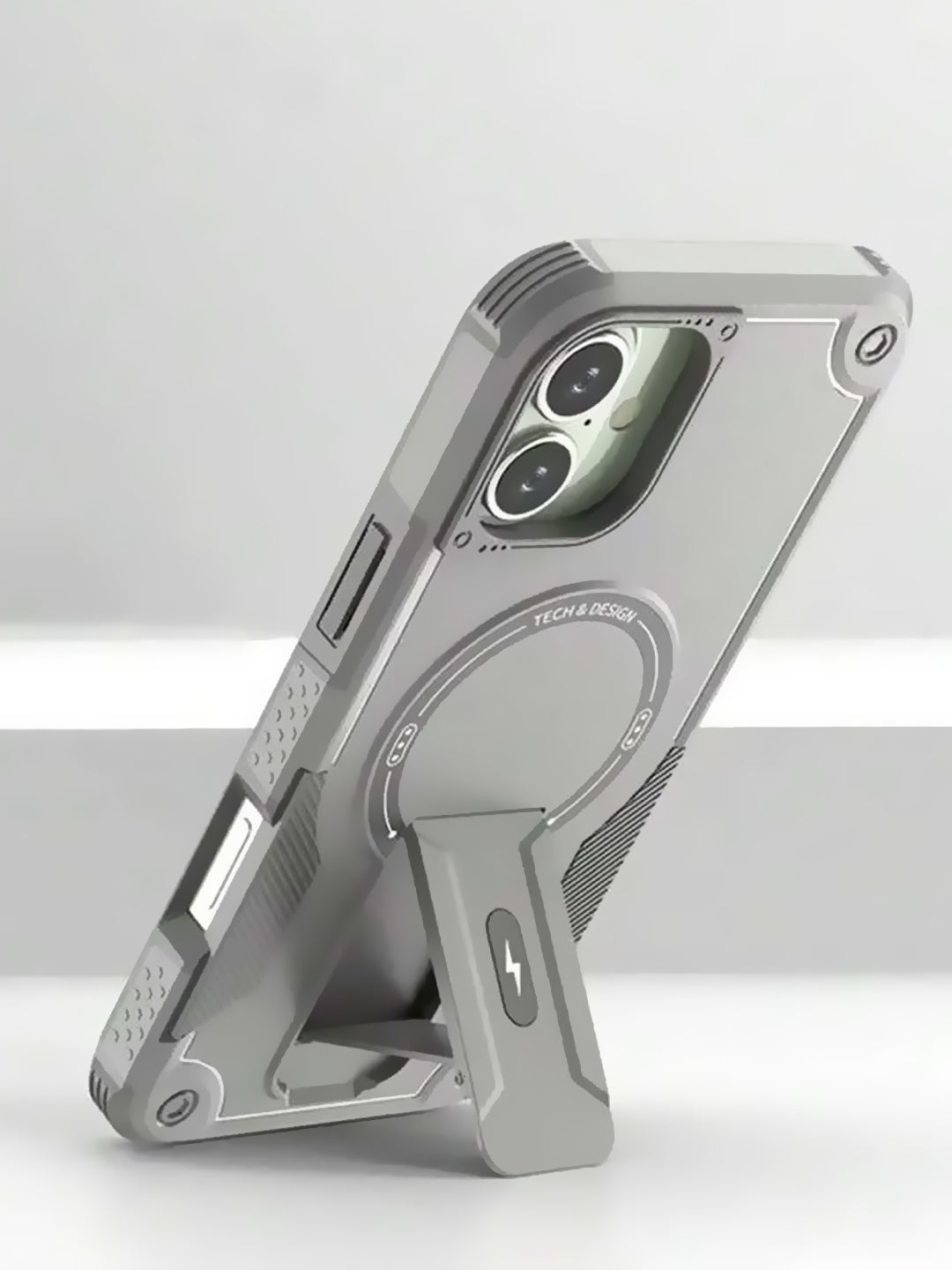 US LITE Back Cover for iPhone 15 with Portable Kickstand