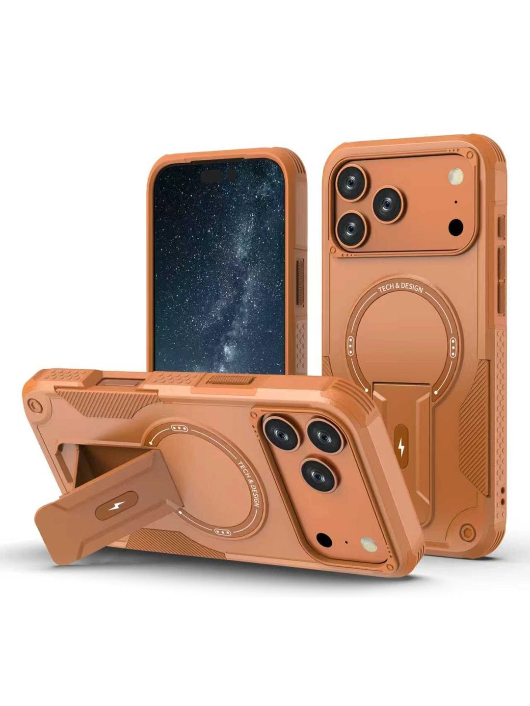 US LITE Back Cover for iPhone 15 with Portable Kickstand