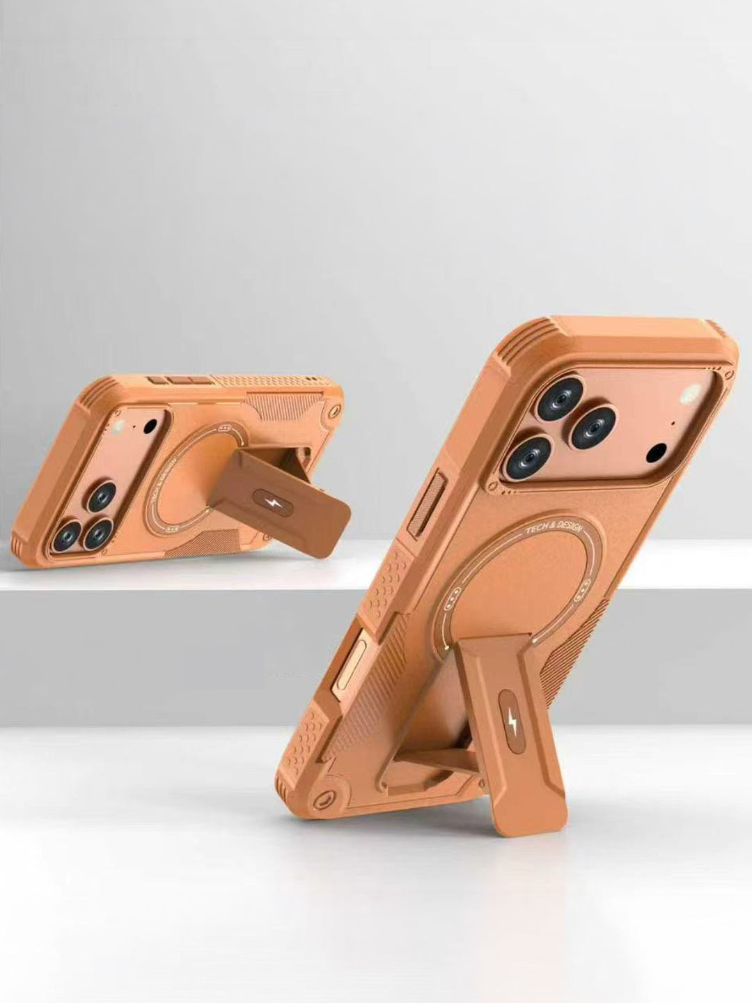 US LITE Back Cover for iPhone 15 with Portable Kickstand